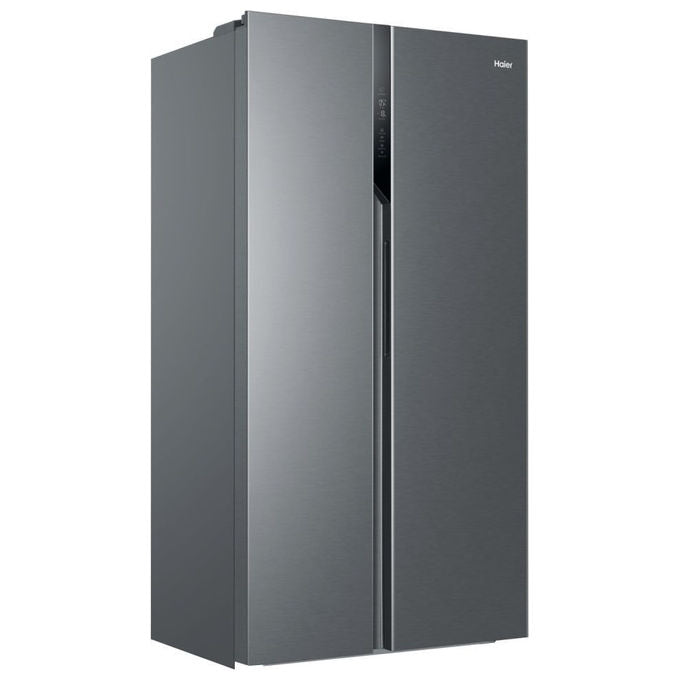 Haier HSR3918ENPG Serie 3 Frigorifero Side by Side 528 L 177 cm Classe E 38 dB No Frost Inverter Multi Air Flow colore Argento