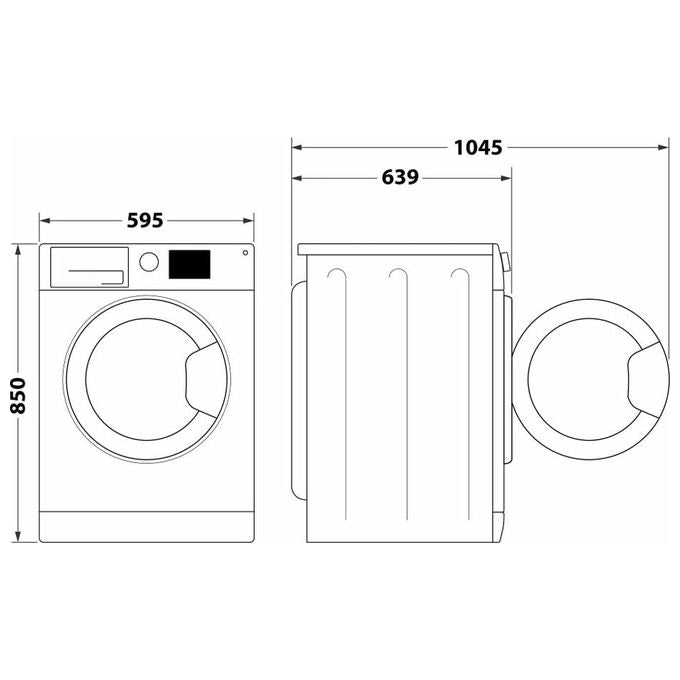Hotpoint NF1046WK IT Lavatrice Caricamento Frontale  Anti Macchia Classe Energetica A Capacita' di carico 10Kg Centrifuga 1400 Giri Motore Inverter Igiene Vapore