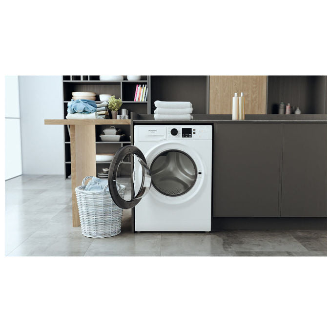 Hotpoint NF1046WK IT Lavatrice Caricamento Frontale  Anti Macchia Classe Energetica A Capacita' di carico 10Kg Centrifuga 1400 Giri Motore Inverter Igiene Vapore