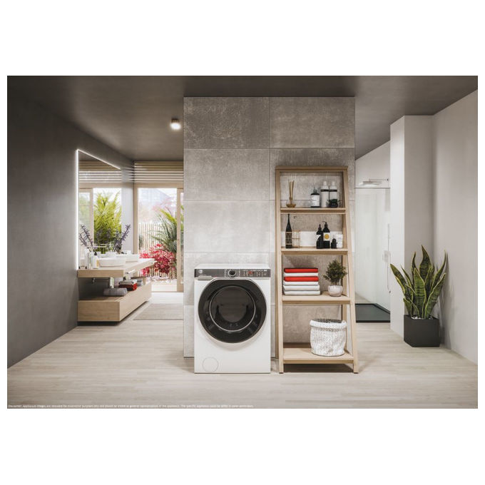 Hoover H5WPB414AMBC-S H-WASH 550 Lavatrice Frontale 14 Kg 1400 rpm Classe A Inverter Wi-Fi Vapore (85x60x68 cm) colore Bianco