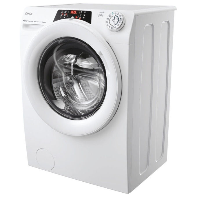 Candy RO14104DWMT1S Rapido' Lavatrice Frontale 10 Kg 1400 rpm Classe A Wi-Fi Vapore Inverter (85x60x58 cm) colore Bianco