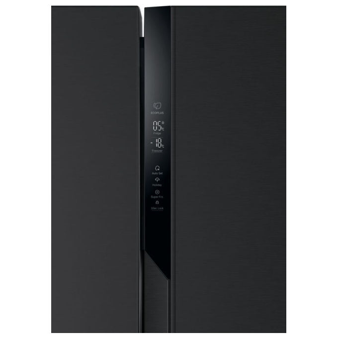 Haier HSR3918ENPB Serie 3 Frigorifero Side by Side 528 L 177,5 cm Classe E 38 dB No Frost Multi Air Flow colore Nero
