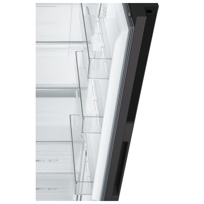 Haier HSR3918ENPB Serie 3 Frigorifero Side by Side 528 L 177,5 cm Classe E 38 dB No Frost Multi Air Flow colore Nero