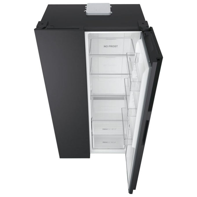 Haier HSR3918ENPB Serie 3 Frigorifero Side by Side 528 L 177,5 cm Classe E 38 dB No Frost Multi Air Flow colore Nero
