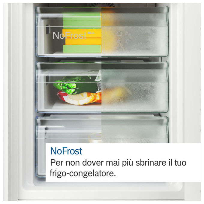 Bosch KGN392LCF Serie 4 Frigorifero Combinato 363 L 203 cm Classe C 35 dB NoFrost VitaFresh Inverter (203x60x66.5 cm) colore Inox