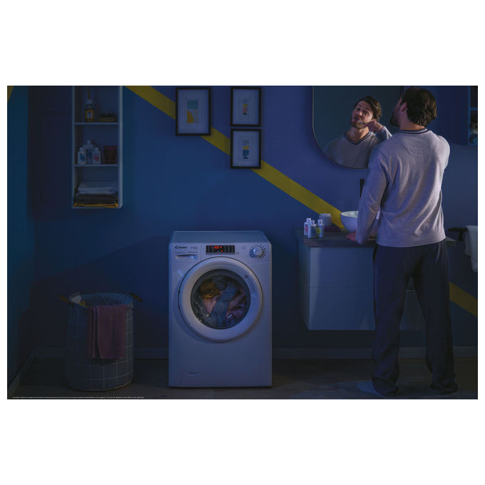 Candy CO4104TWM1S Smart Pro Inverter Lavatrice Carica Frontale 10 Kg 1400 rpm Classe A Wi-Fi Bluetooth (85x60x58 cm) colore Bianco