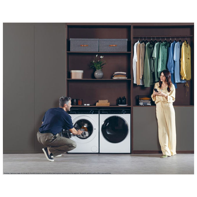 Haier I-Pro Series 7 Plus HW120-B14IGIU1IT Lavatrice Caricamento Frontale 12Kg 1400 Giri-min Classe Energetica A Bianco