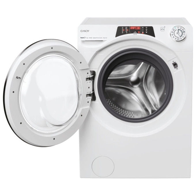 Candy RO1486DWMCT-1-S RapidÓ Lavatrice Carica Frontale 8 Kg 1400 rpm Classe A Inverter Vapore Wi-Fi (85x60x53 cm) colore Bianco