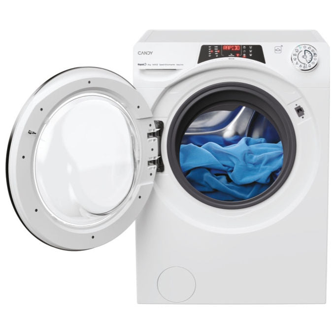 Candy RO 1486DWMCT-1-S Lavatrice a carica frontale RapidÓ 8 Kg 1400 giri Classe A Bianca