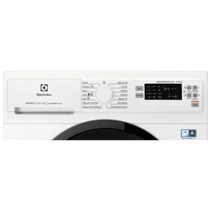 Electrolux EW6S560I Perfect Care 600 Lavatrice Slim Carica Frontale SensiCare Vapore Igienizzante Classe energetica D Capacita' di carico 6 Kg Centrifuga 1000 giri Motore Inverter
