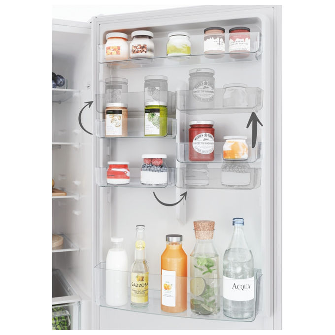 Candy CCE4T618EW Fresco Frigorifero Combinato 341 L 185 cm Classe E 39 dB Total No Frost Wi-Fi colore Bianco