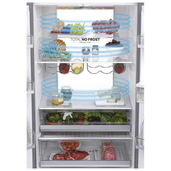 Haier HFW7720ENMB FD 70 Serie 7 Frigorifero Multidoor 477 L 200,6 cm Classe E 37 dB No Frost Wi-Fi MyZone Humidity Zone colore Nero