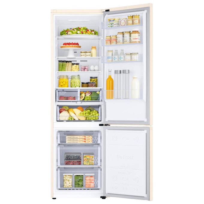 Samsung RB38C603DEL EcoFlex AI Frigorifero Combinato 390 L 203 cm Classe D 35 dB Total No Frost Wi-Fi SpaceMax colore Sabbia