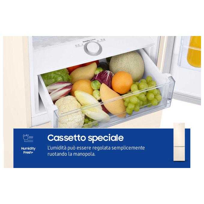 Samsung RB38C603DEL EcoFlex AI Frigorifero Combinato 390 L 203 cm Classe D 35 dB Total No Frost Wi-Fi SpaceMax colore Sabbia