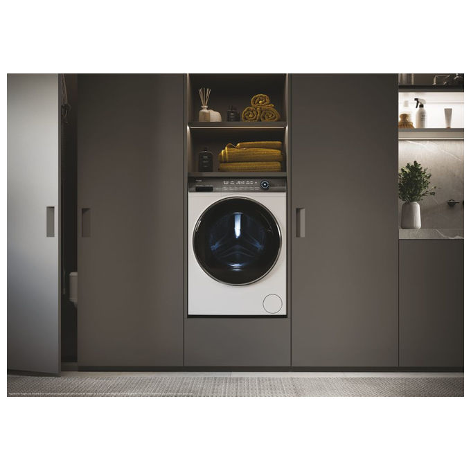 Haier HW120-B14979 - Lavatrice a Carica Frontale 12 kg, 1400 rpm, Classe Energetica A, Motore Direct Motion e Funzioni Smart hOn con Vapore (‎69 x 60 x 85 cm), Colore Bianco