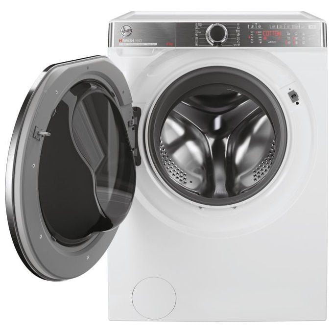 Hoover H-WASH 550 H5WPB68AMBC-1-S - Lavatrice a carica frontale 8 kg, 1600 rpm, Classe A, Motore Inverter, Programma Allergy Care, (85x60x52 cm), Bianco