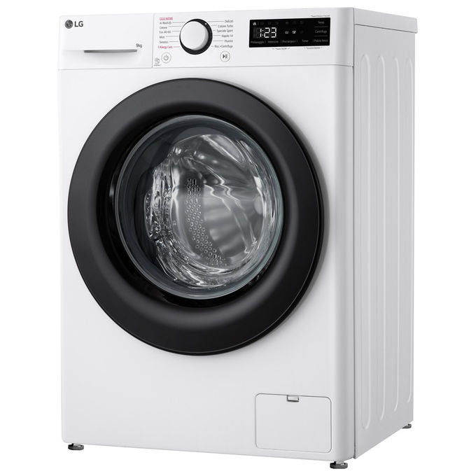 LG F2R3S09NSWB Lavatrice 9Kg AI DD Classe Energetica A-10% 1200 Giri Vapore AI Wash