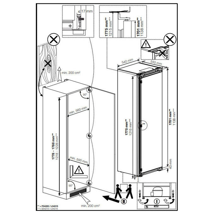 Beko BLSA210M4SN Frigorifero da Incasso Monoporta 198 L 121.5 cm Classe E 35 dB Statico Porta Reversibile colore Bianco