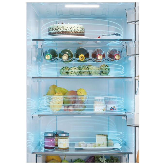 Haier HTW5620DNMG 3D 60 Serie 5 Frigorifero Combinato 414 L 205 cm Classe D 35 dB No Frost Wi-Fi colore Argento