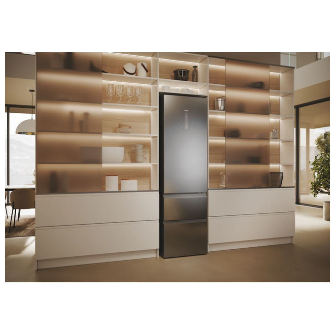 Haier HTW5620DNMG 3D 60 Serie 5 Frigorifero Combinato 414 L 205 cm Classe D 35 dB No Frost Wi-Fi colore Argento