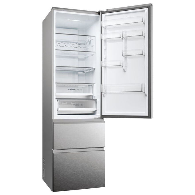 Haier HTW5620DNMG 3D 60 Serie 5 Frigorifero Combinato 414 L 205 cm Classe D 35 dB No Frost Wi-Fi colore Argento