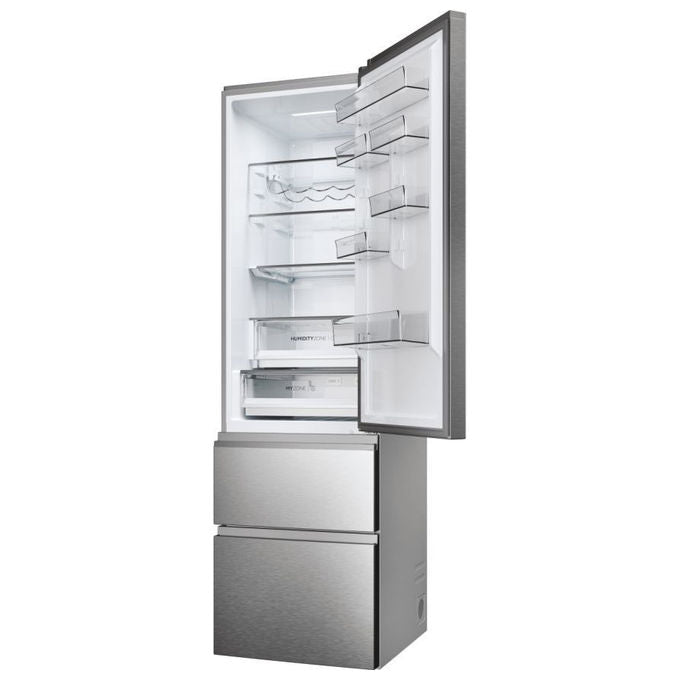 Haier HTW5620DNMG 3D 60 Serie 5 Frigorifero Combinato 414 L 205 cm Classe D 35 dB No Frost Wi-Fi colore Argento
