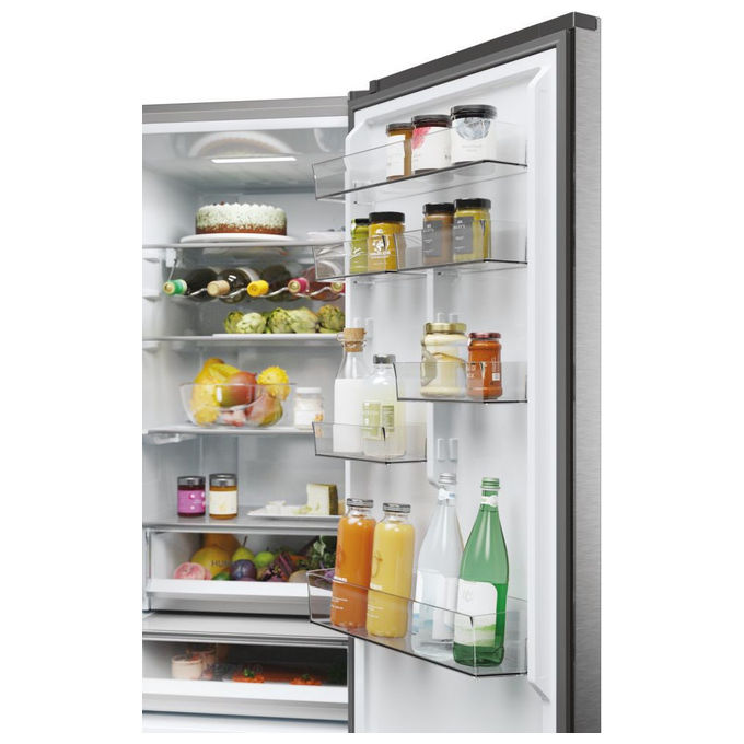 Haier HTW5620DNMG 3D 60 Serie 5 Frigorifero Combinato 414 L 205 cm Classe D 35 dB No Frost Wi-Fi colore Argento