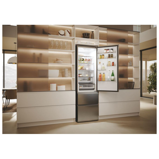 Haier HTW5620DNMG 3D 60 Serie 5 Frigorifero Combinato 414 L 205 cm Classe D 35 dB No Frost Wi-Fi colore Argento