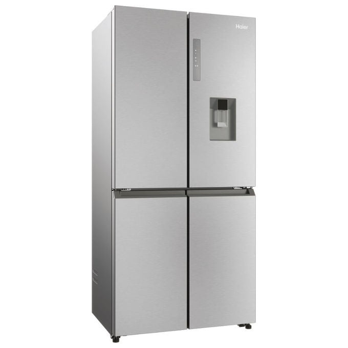 Haier HCR3818EWMM Cube 83 Frigorifero 4 Porte 463 L 181 cm Classe E 35 dB No Frost Dispenser Acqua colore Platino