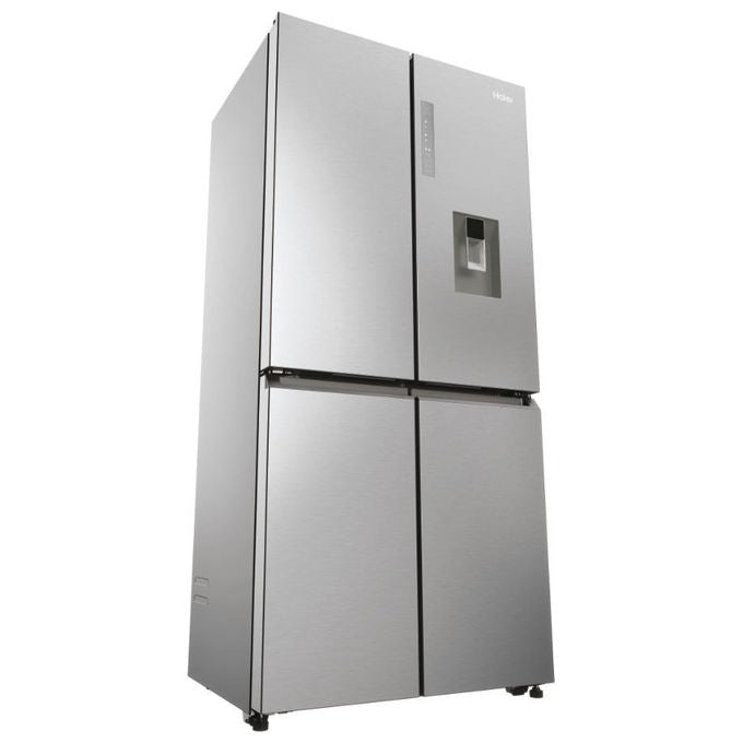 Haier HCR3818EWMM Cube 83 Frigorifero 4 Porte 463 L 181 cm Classe E 35 dB No Frost Dispenser Acqua colore Platino
