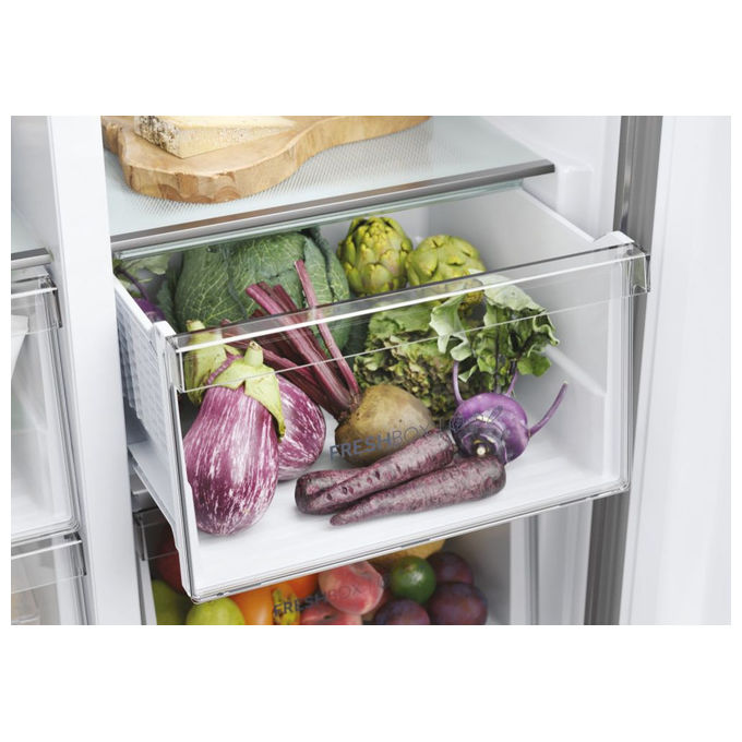 Haier HSR5918DNMP Serie 5 Frigorifero Side by Side 528 L 177,5 cm Classe D 38 dB Total No Frost Multi Airflow colore Platinum Inox