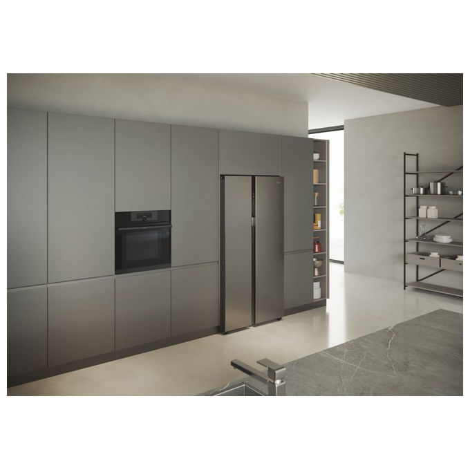 Haier HSR5918DNMP Serie 5 Frigorifero Side by Side 528 L 177,5 cm Classe D 38 dB Total No Frost Multi Airflow colore Platinum Inox