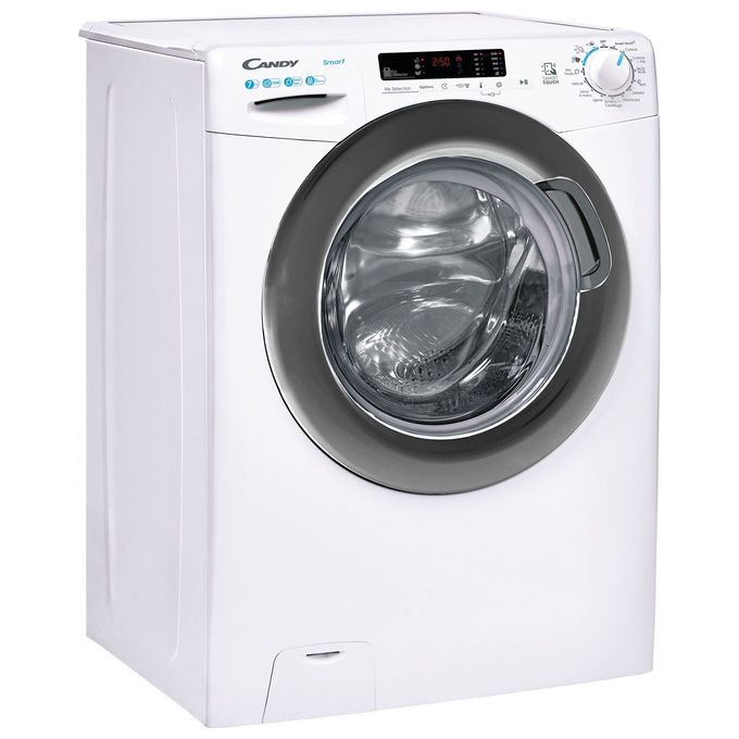 Candy CSS41272DWSE-11 - Lavatrice Slim a carica frontale 7 kg, 1200 rpm, Classe C, NFC, Vapore, (85x60x45 cm), Bianco