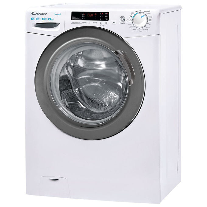 Candy CSS41272DWSE-11 - Lavatrice Slim a carica frontale 7 kg, 1200 rpm, Classe C, NFC, Vapore, (85x60x45 cm), Bianco