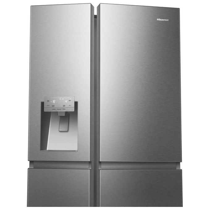 Hisense RS818N4TIE Frigorifero Side by Side 632 L 179 cm Classe E 38 dB Total No Frost WiFi Dispenser Acqua e Ghiaccio colore Acciaio Inox