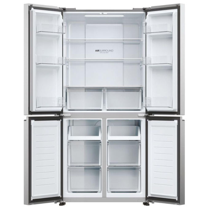Haier HCR3818ENMM Cube 83 Serie 3 Frigorifero Multidoor 467 L 181 cm Classe E 35 dB Total No Frost 4 Porte colore Platino Inox