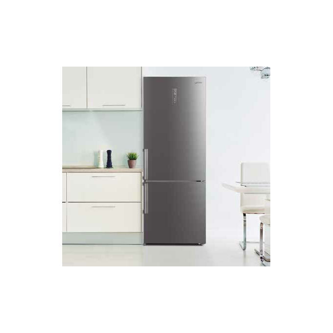 Midea MDRB521MGA46O Frigorifero Combinato 378 L 202 cm Classe A 29 dB Total No Frost colore Inox