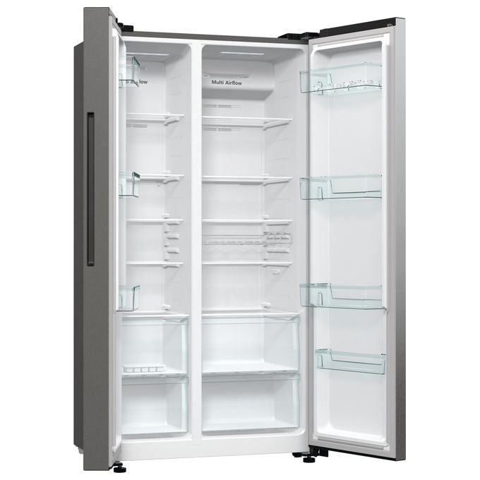Hisense RS711N4ACE Frigorifero Side by Side 550 L 178,6 cm Classe E 38 dB Total No Frost Inverter (178,6x91x64,3 cm) colore Inox
