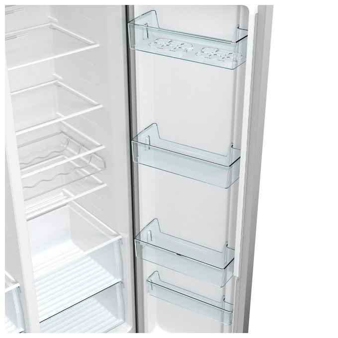Hisense RS711N4ACE Frigorifero Side by Side 550 L 178,6 cm Classe E 38 dB Total No Frost Inverter (178,6x91x64,3 cm) colore Inox