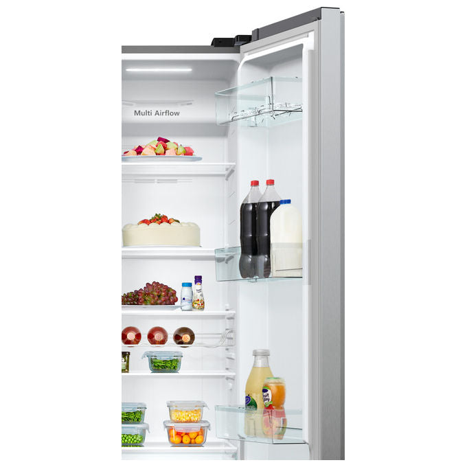 Hisense RS711N4ACE Frigorifero Side by Side 550 L 178,6 cm Classe E 38 dB Total No Frost Inverter (178,6x91x64,3 cm) colore Inox
