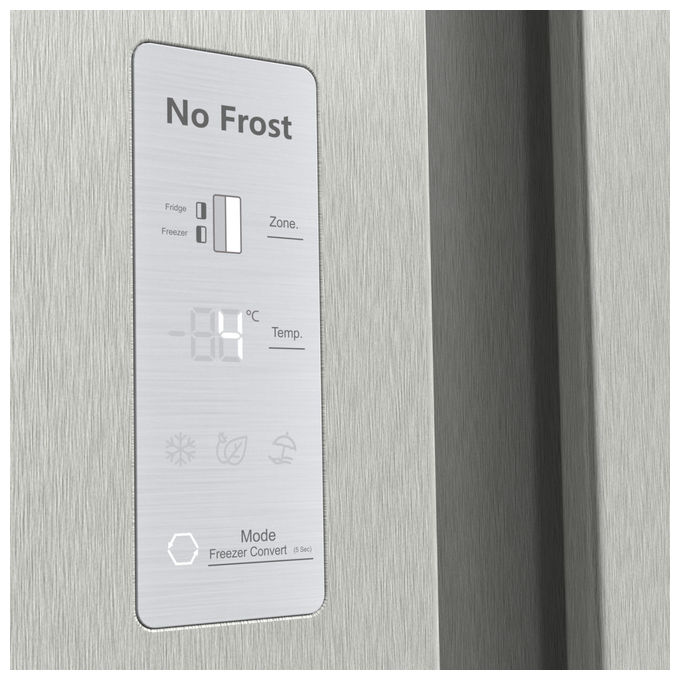 Hisense RS711N4ACE Frigorifero Side by Side 550 L 178,6 cm Classe E 38 dB Total No Frost Inverter (178,6x91x64,3 cm) colore Inox