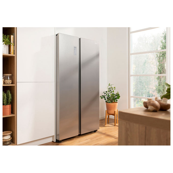 Hisense RS711N4ACE Frigorifero Side by Side 550 L 178,6 cm Classe E 38 dB Total No Frost Inverter (178,6x91x64,3 cm) colore Inox
