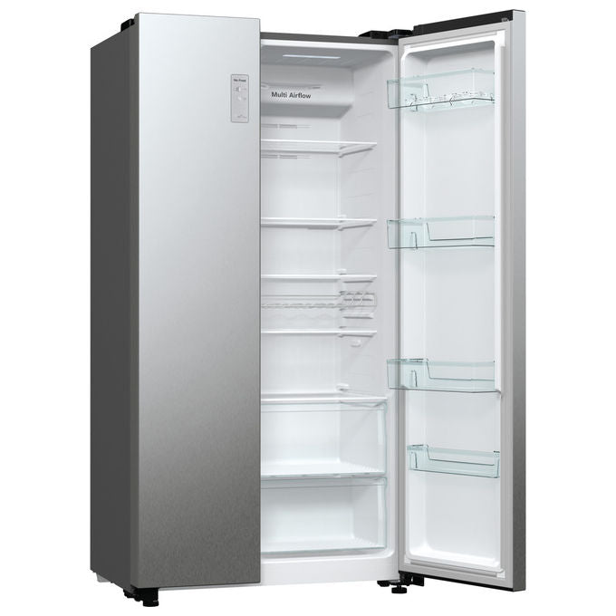 Hisense RS711N4ACE Frigorifero Side by Side 550 L 178,6 cm Classe E 38 dB Total No Frost Inverter (178,6x91x64,3 cm) colore Inox