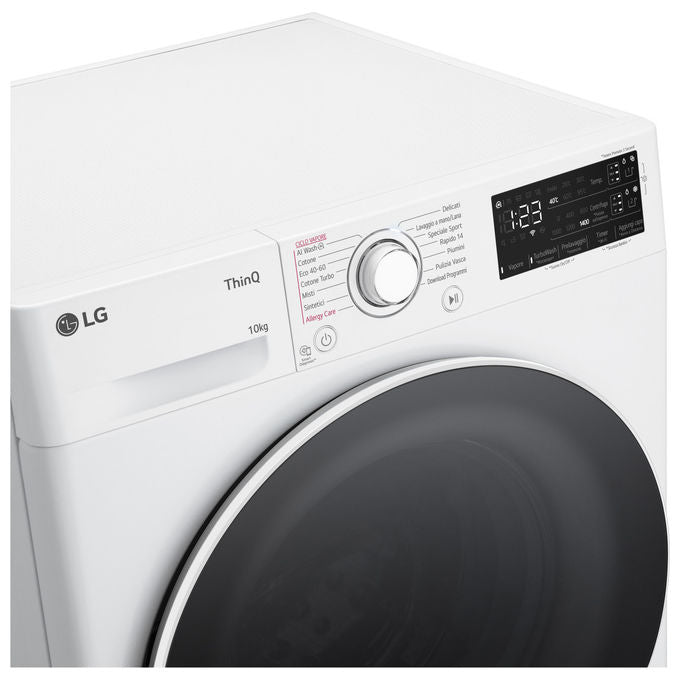 LG F4R3710NSWW Lavatrice 10kg AI DD Classe Energetica A-1400 Giri Autodosaggio Wi-Fi