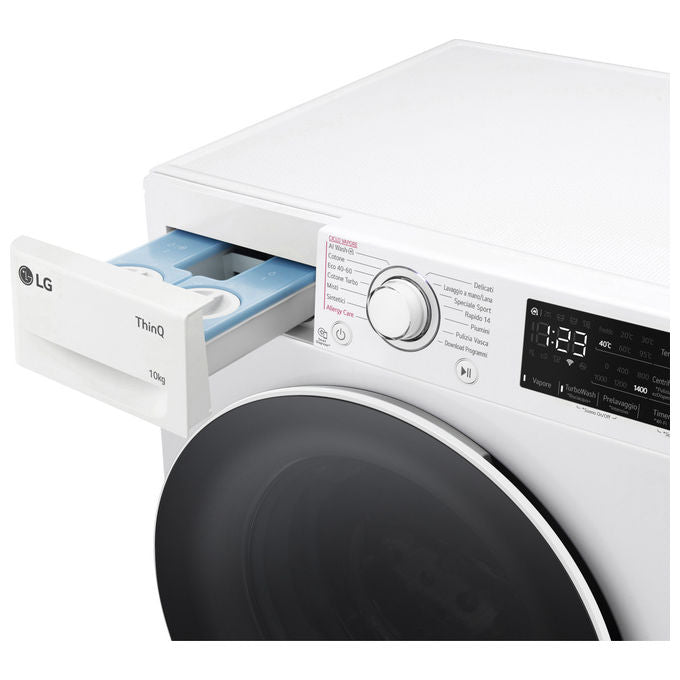 LG F4R3710NSWW Lavatrice 10kg AI DD Classe Energetica A-1400 Giri Autodosaggio Wi-Fi