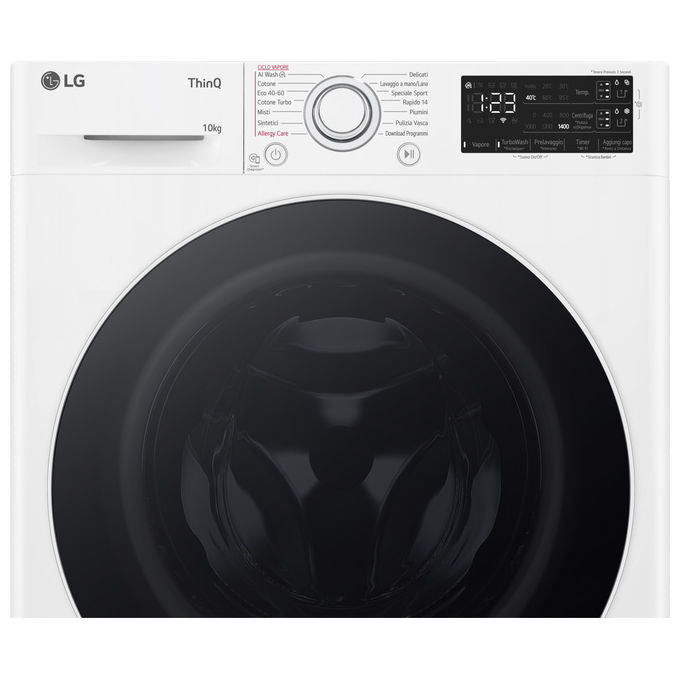 LG F4R3710NSWW Lavatrice 10kg AI DD Classe Energetica A-1400 Giri Autodosaggio Wi-Fi