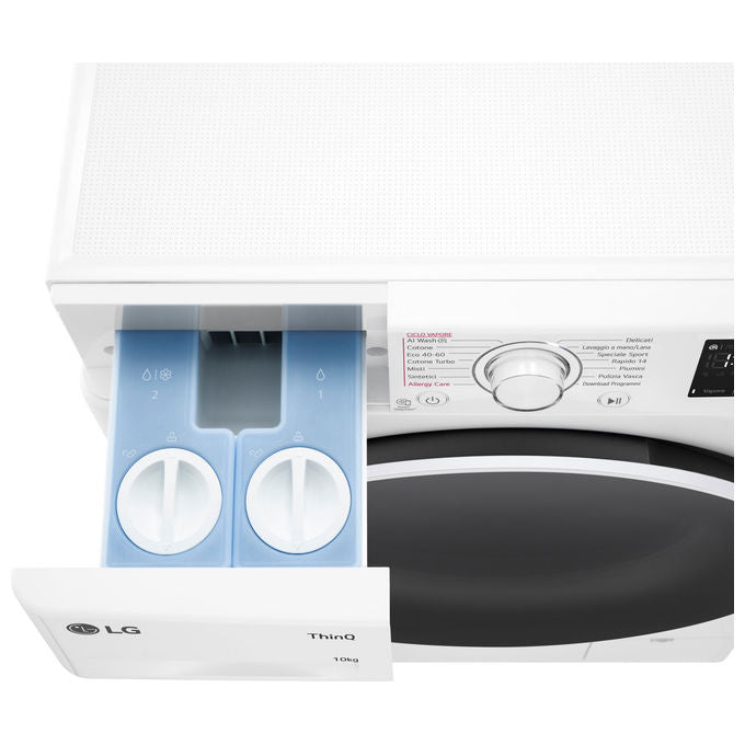 LG F4R3710NSWW Lavatrice 10kg AI DD Classe Energetica A-1400 Giri Autodosaggio Wi-Fi