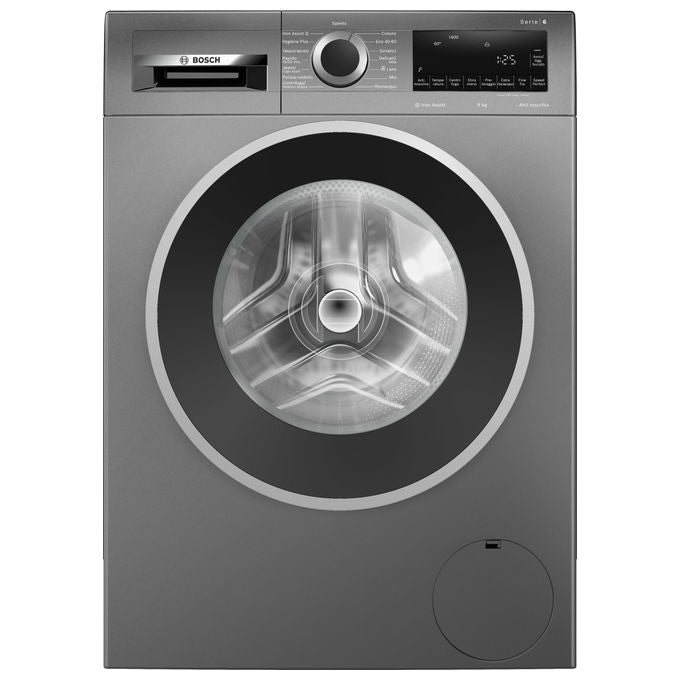 Bosch WGG244ZRIT Serie 6 - Lavatrice a carica frontale da libera installazione 9 kg, 1400 rpm, Classe A, Iron Assist, ActiveWater Plus, SpeedPerfect, (84,8x59,8x59,0 cm), Grigio Cast iron