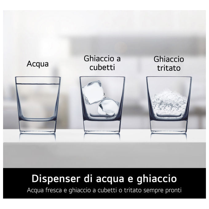 LG GSGV81EPLL InstaView Frigorifero Side by Side 635 L 179 cm Classe E 36 dB Total No Frost Wi-Fi Dispenser colore Nero