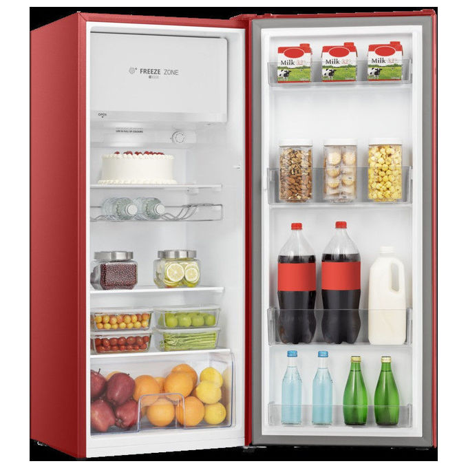 Hisense RR220D4ERE Frigorifero Monoporta 165 L 126.5 cm Classe E 37 dB Congelatore 4 Stelle LED colore Rosso